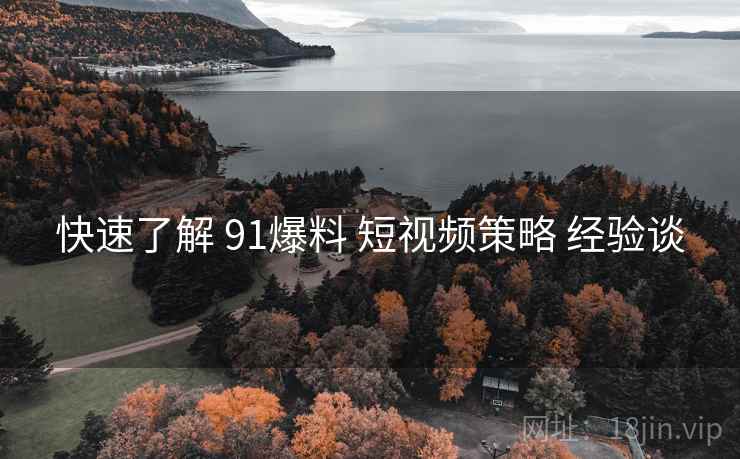 快速了解 91爆料 短视频策略 经验谈  第1张